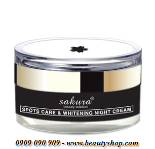 Kem dưỡng trắng da trị nám ban đêm Sakura Spot Care & Whitening Night Cream